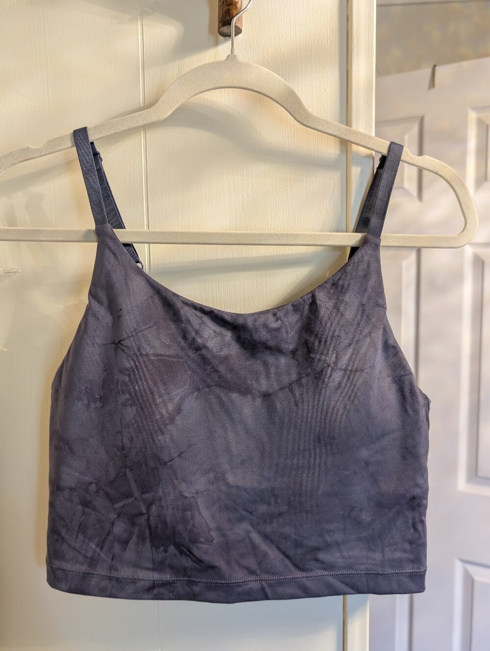 Alphalete Blue tie-dye longline sports bra Large
